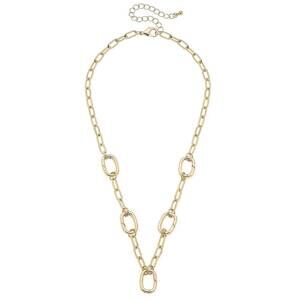 NEW CANVAS STYLE women's avery multi-charm collector necklace in shiny gold